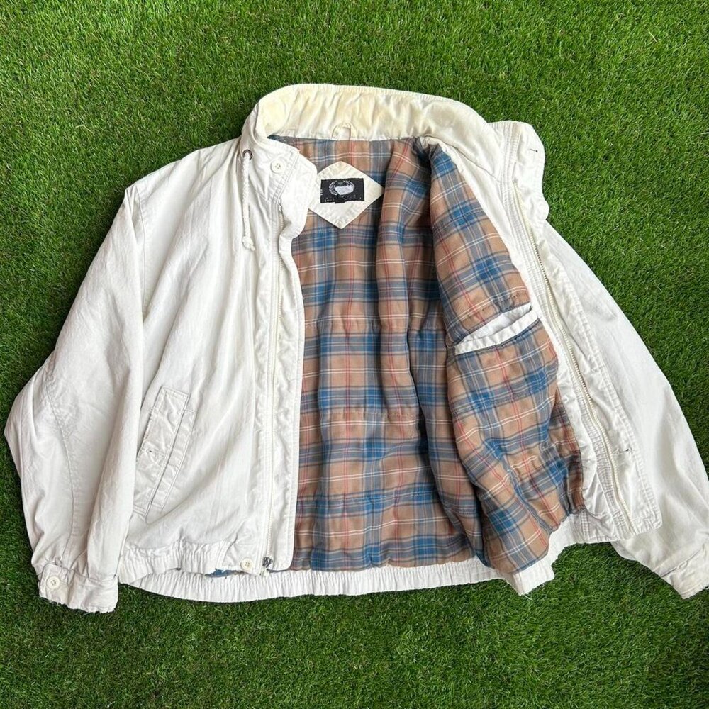 Vintage White Windbreaker Jacket